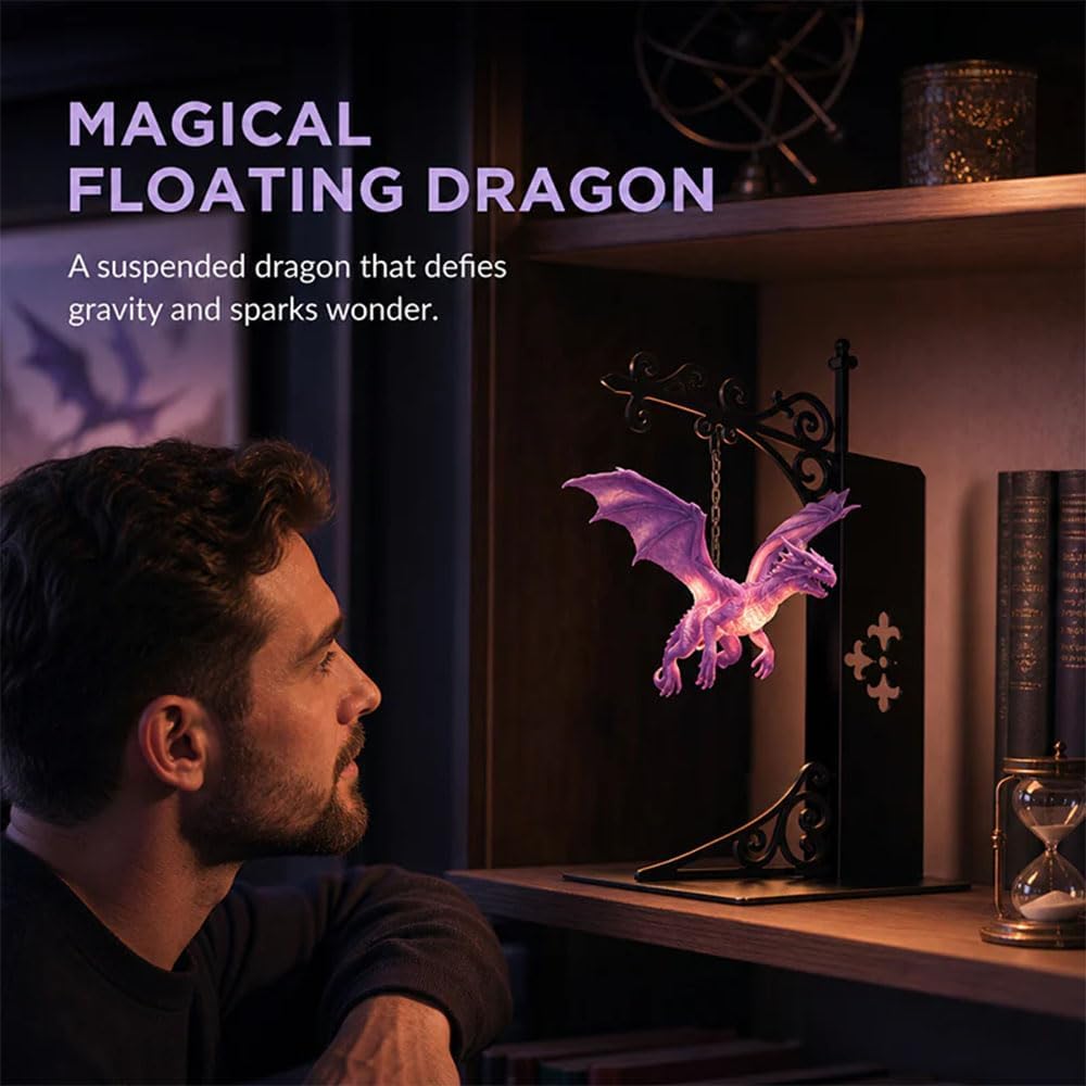 Floating Dragon Bookshelf Lamp - Bookshelf ulasan dan harga
