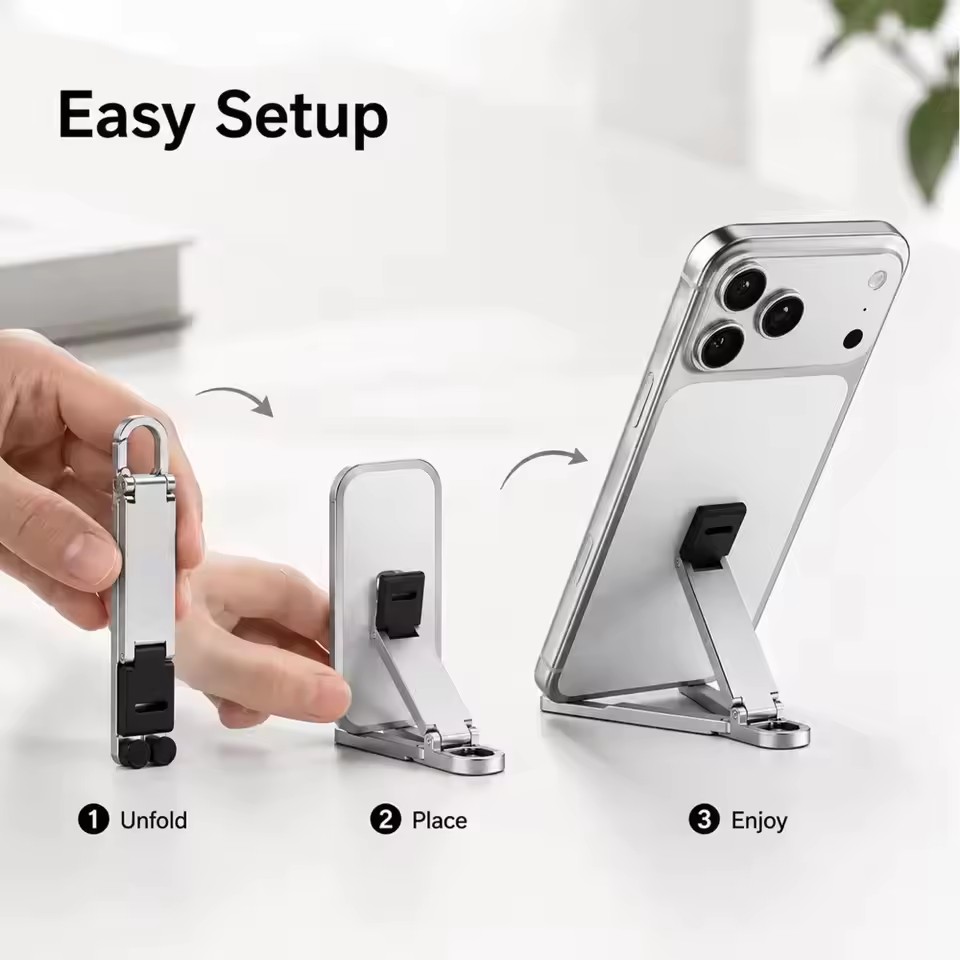 Foldable Keychain Phone Stand  - Standing Desk ulasan dan harga