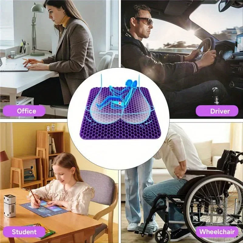 Gel Seat Cushion 1PC, Breathab - Office Chair Cushion ulasan dan harga