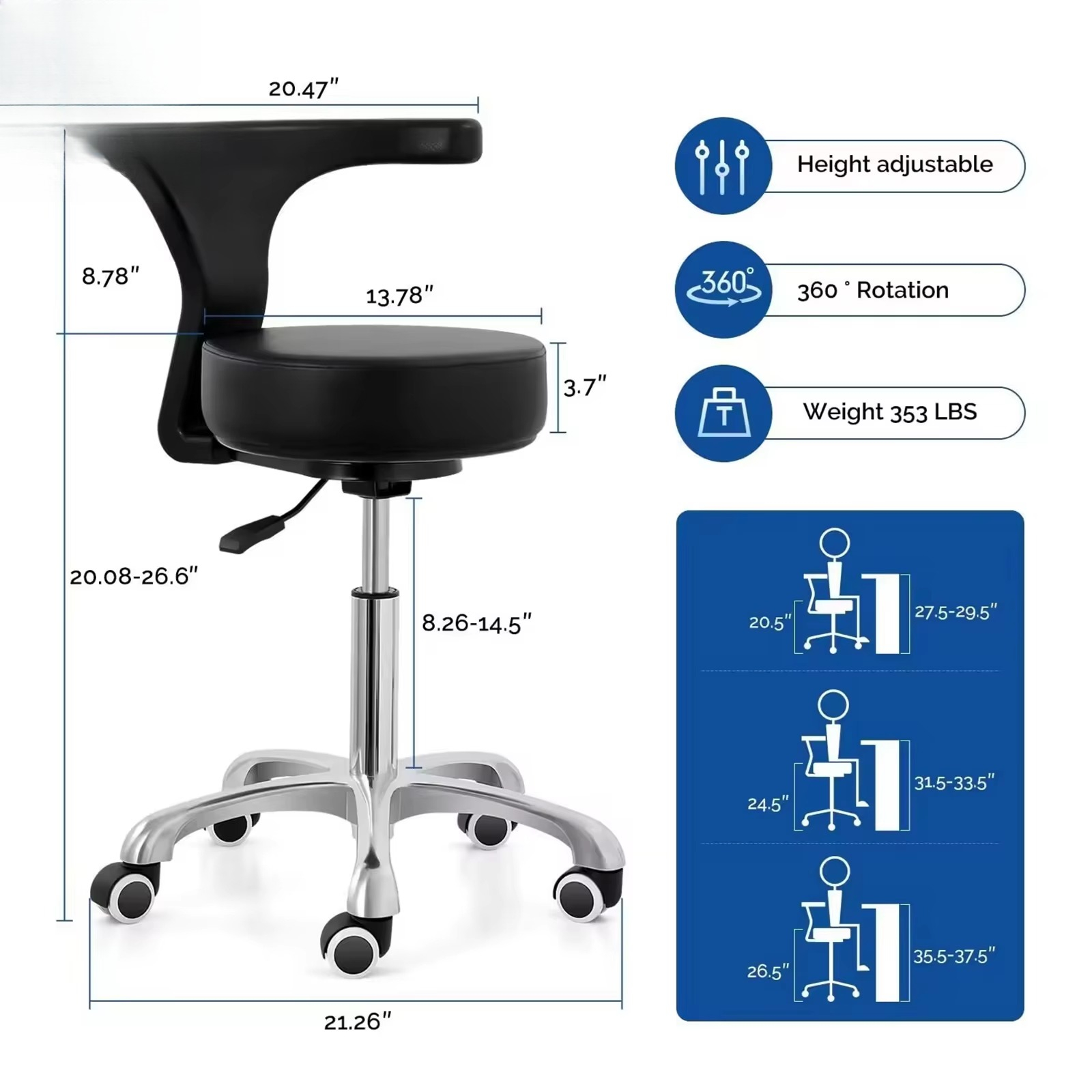 Nordic Minimalist Commercial M - Office Stool ulasan dan harga