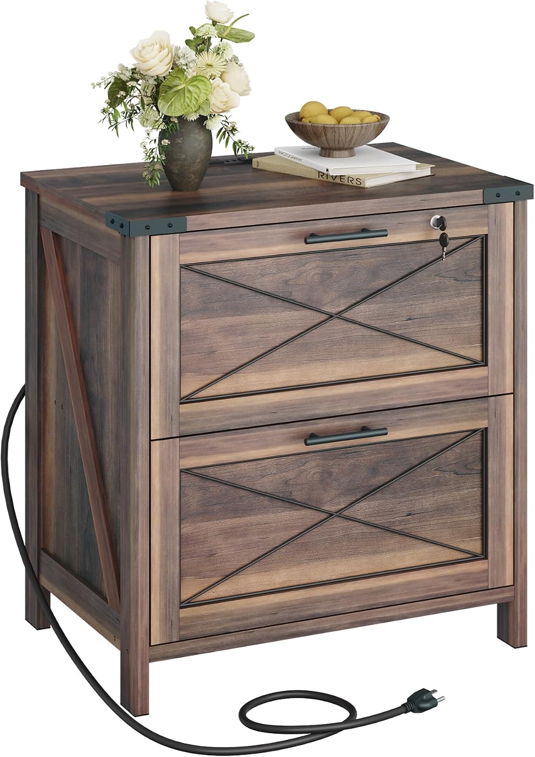 Wood Lateral File Cabinet, 2 D - Printer Stand ulasan dan harga