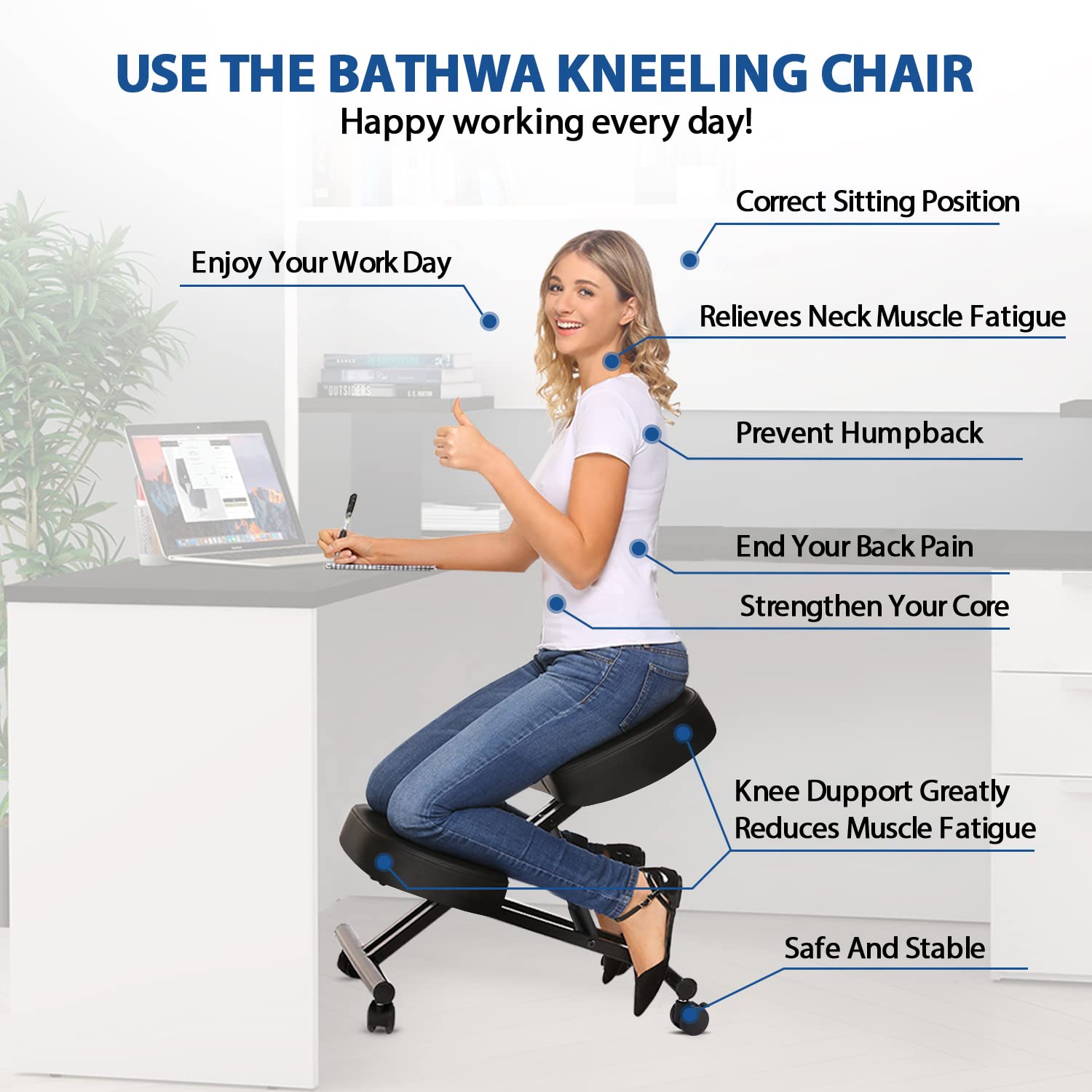 Kneeling Chair Ergonomic for O - Office Stool ulasan dan harga