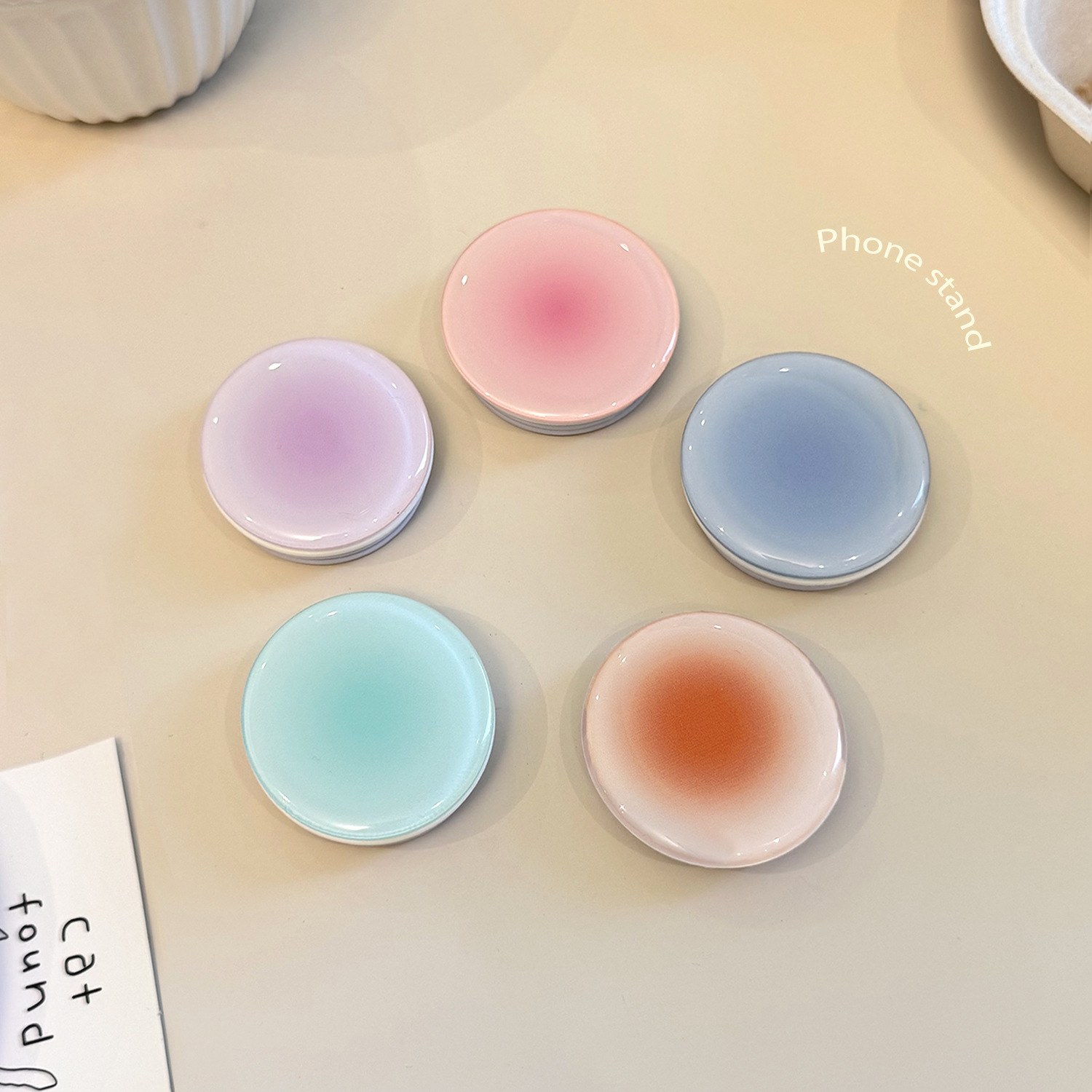 Ins Style Gradient Phone Grip  - Mobile Pedestal Cabinet ulasan dan harga