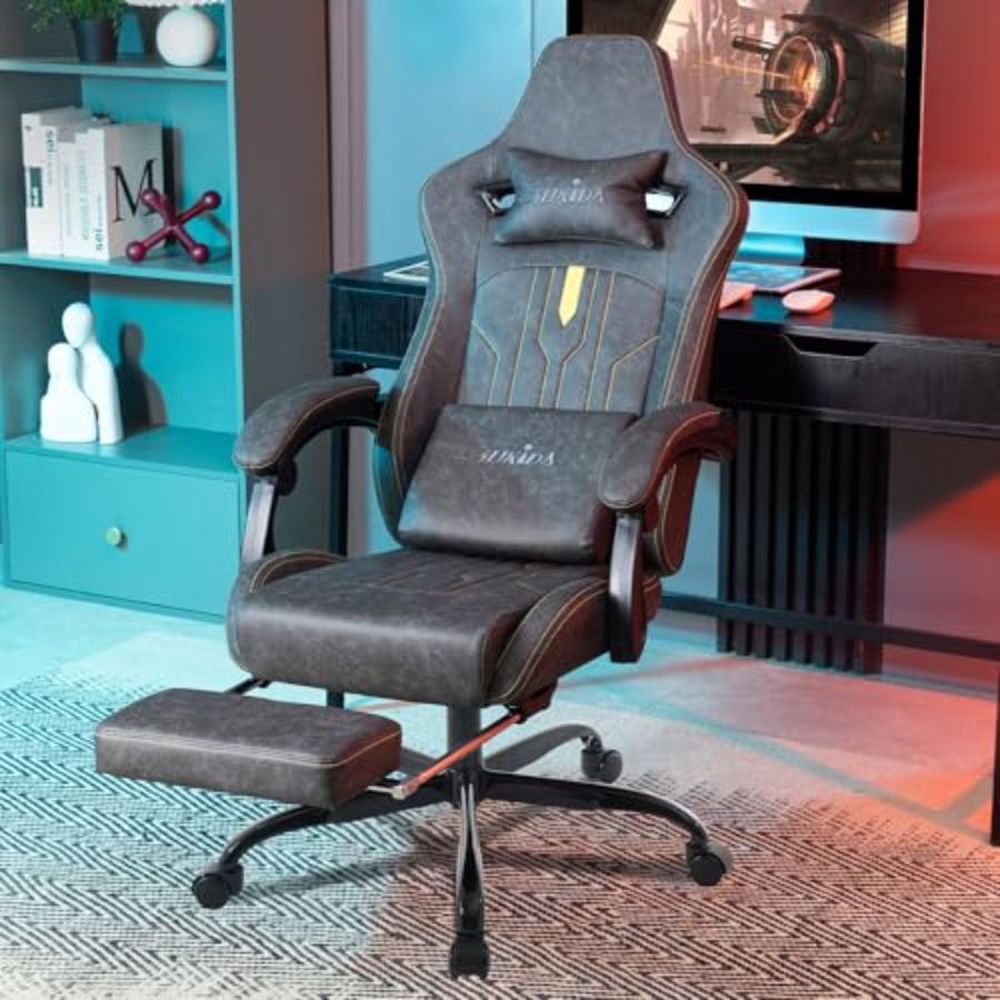Gaming chair with footrest for - Office Chair Cushion ulasan dan harga