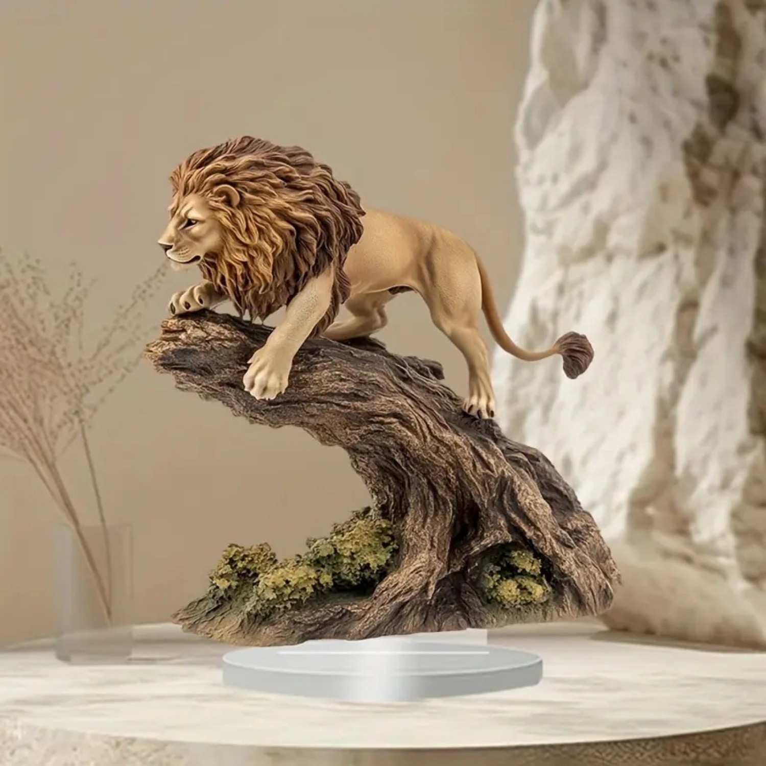 Male Lion Statue,2D Flat Anima - Office Furniture Brands ulasan dan harga