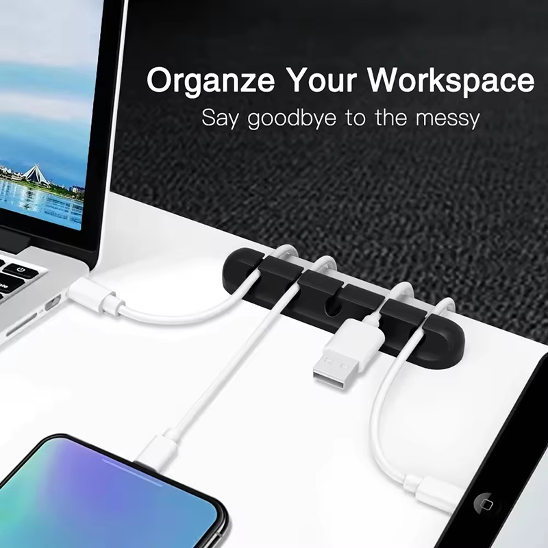 Silicone USB Cable Clip Winder - Desk Organizer ulasan dan harga
