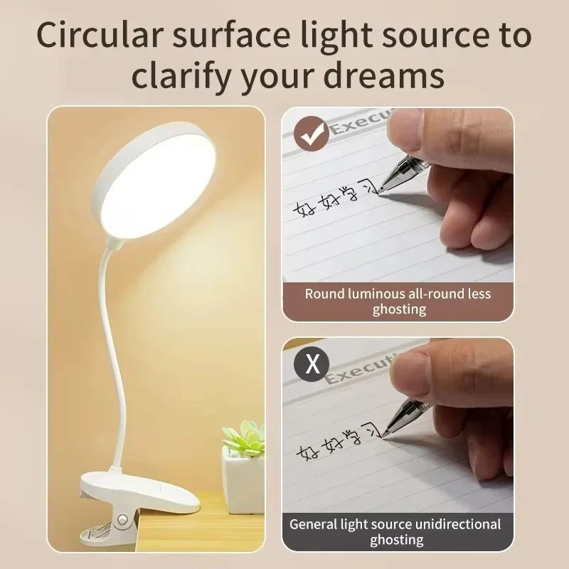 Portable USB Rechargeable Clip - Desk Lamp ulasan dan harga