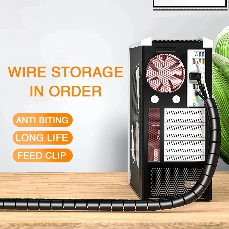 2M Long Cable Management Compu - Desk Organizer ulasan dan harga