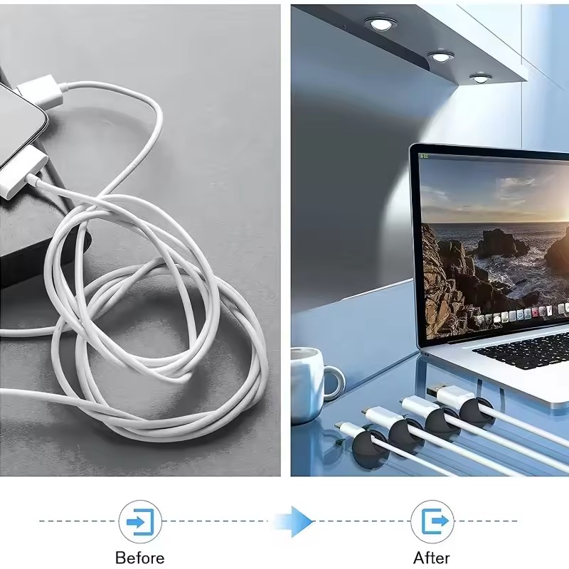5/50Pcs Desktop Wall Cable Cli - Desk Organizer ulasan dan harga