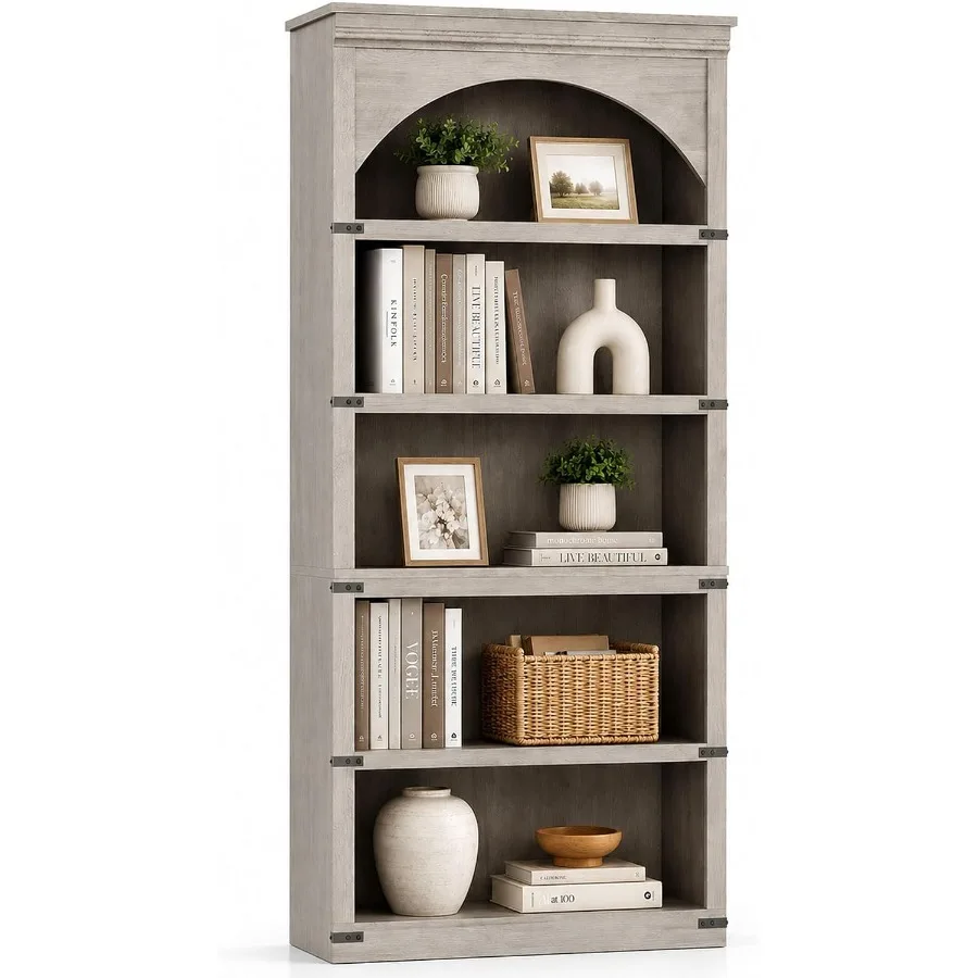 68.7 Tall Farmhouse Arched Boo - Bookshelf ulasan dan harga