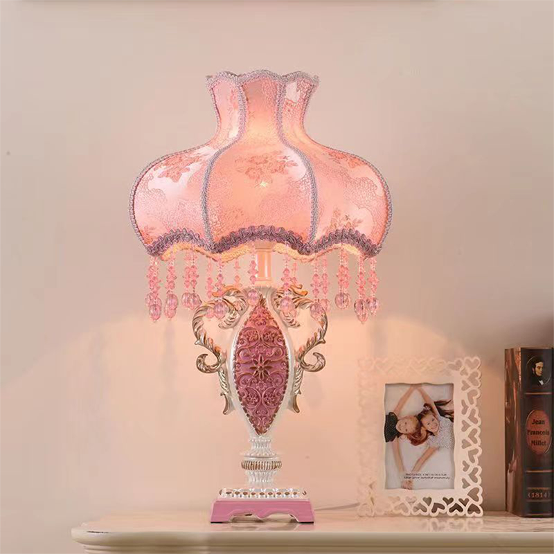 European Pink Table Lamp Luxur - Desk Lamp ulasan dan harga